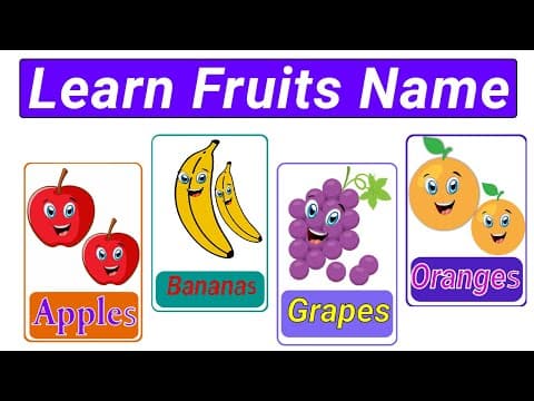 Fruits Name in English with Spelling-Kids Learning Fruits-Preschool Learning Learning