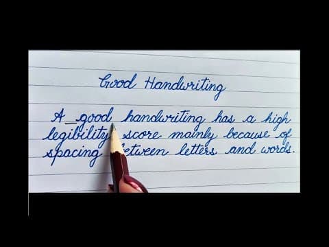 How to improve handwriting - handwriting practice
