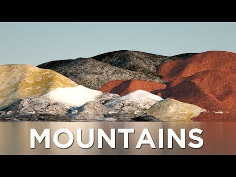 Solar system mountains at scale