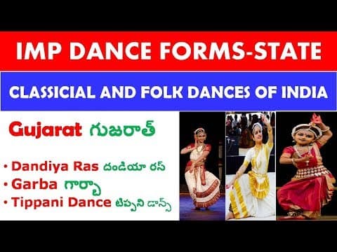 Famous Dance Forms of India Classicial and Folk Dances of India In Telugu Static Gk