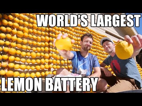 A lemon-powered supercar and making the worlds largest lemon battery