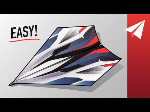 Flies 100 plus feet easy paper airplane - how to make valkyrie