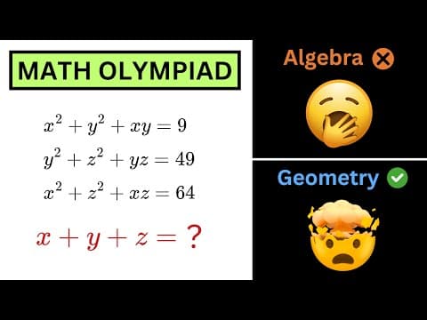 Solving Algebra Problem Using Geometry 🤯