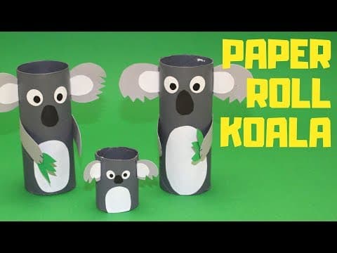 How to Make a Paper Roll Koala | Paper Roll Craft