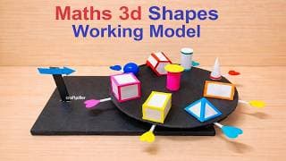maths 3d shapes working model - tlm - geometry project with faces - edges and vertex