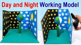 earth day and night working project model | DIY | science project | EARTH ROTATION