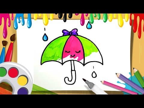 How to draw umbrella step by step - umbrella drawing easy-onlinedrawingschool