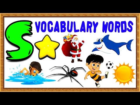 Vocabulary words for kids - words from letter s - words that start with s