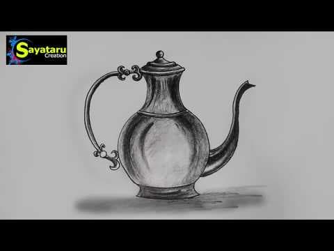 Jug Drawing and Sketch Step by step   -   pencil drawing