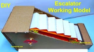 innovative escalator working model - elevator - accelerator science project exhibition