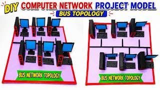computer networking project model - bus topology - diy - simple and easy