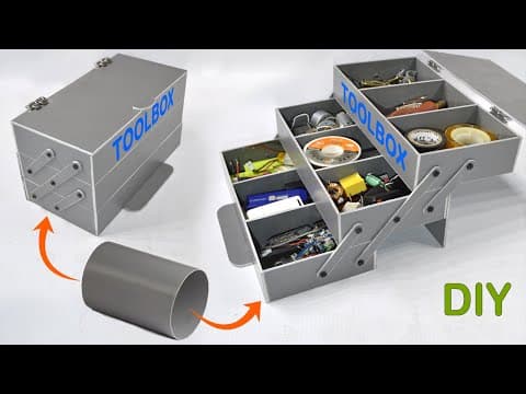 How to make a Tool box using PVC pipe | Creative idea