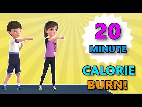 20 Minute Kids Workout To Burn Calories! | Kids Exercise