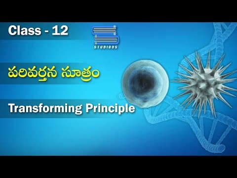పరివర్తన సూత్రం - Transforming Principle | Molecular Basis of Inheritance | Biology