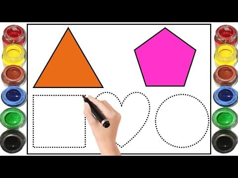 Shapes Name Shapes drawing learn shapes Triangle heart square 2D Shapes Drawing