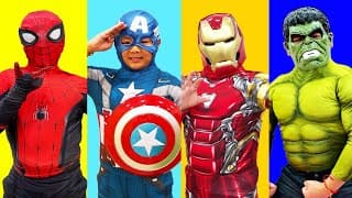 Alex Pretend Play as Superhero and Help Friends