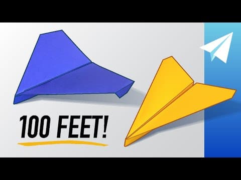 2 in 1 - dart and glider paper airplane flies over 100 feet! learn how to make flare