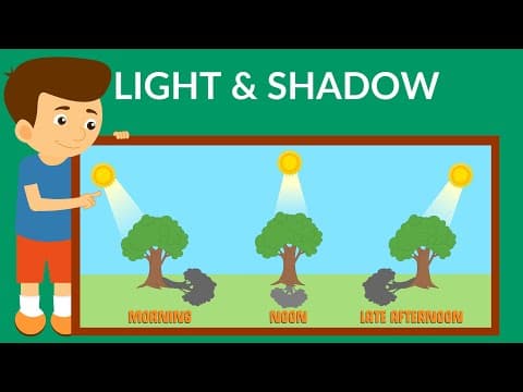 Light and shadows - types of light - how are shadows formed - video for kids