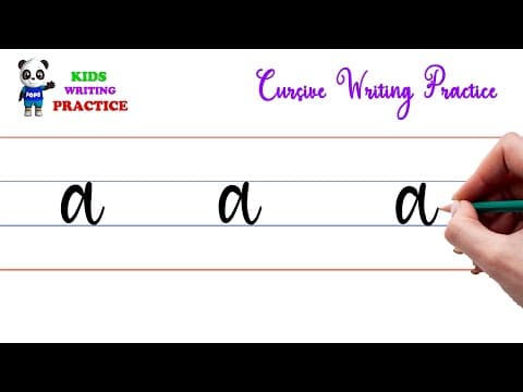 Cursive writing small letters - cursive writing practice - writing practice