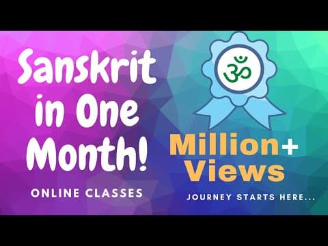 Sanskrit for Beginners - Day 1