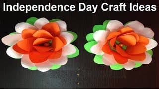 independence day republic day craft ideas 2023 | tricolor paper flower