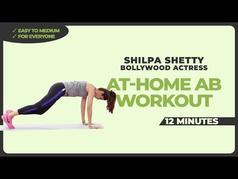 12-Min At-Home Ab Workout for Stronger Core & Lower Back | Shilpa Shetty