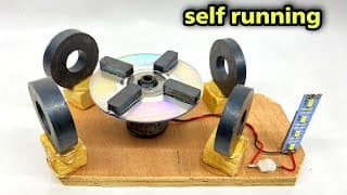 Free Electric Generator With Magnet | Free Energy Light Bulb Generator With Dc Motor