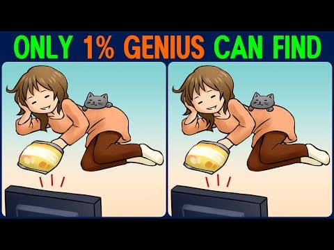 Brain exercise quiz! Find the difference between. Healthy brain!