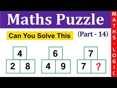 Maths puzzle (part 14) - how to solve maths puzzle easily - maths puzzles with answers - maths logic
