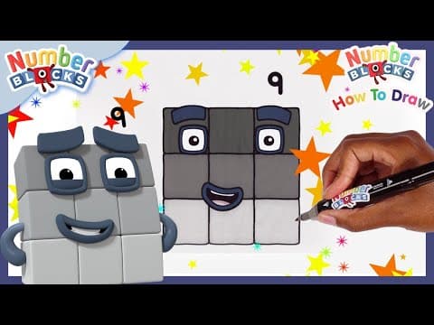 How to draw Numberblock Nine | Drawing Tutorial for Kids | Learn to Count