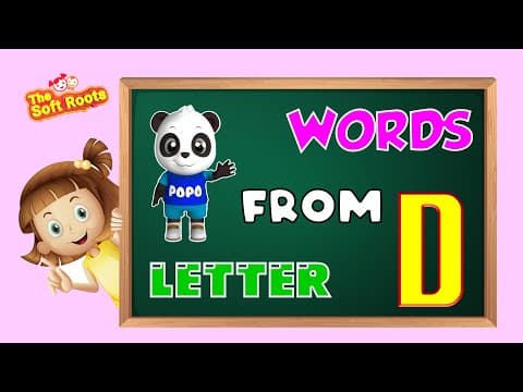 Kids learning - words from letter d - words start with letter d - kids vocabulary words