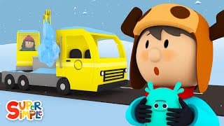 A Crane Trucks Claw is Frozen In Ice  Carls Car Wash  Cartoon for Kids