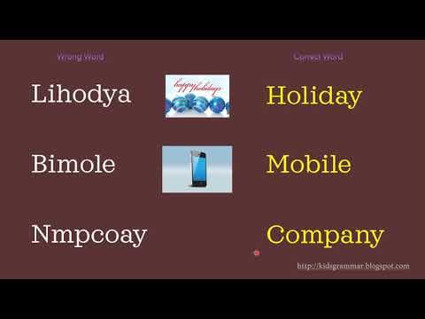 Kids word gamejumbled words in english