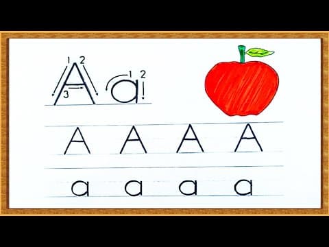 Tracing - tracing letter a - practice writing letter a - kids learning videos for kids