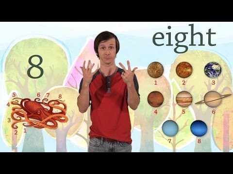 8 the number eight - kids learn to count numbers
