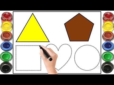 Shapes Colors Kids learn shapes shapes names for kids triangle heart square 2d Shapes drawing