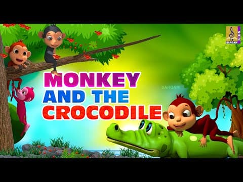 Monkey and the Crocodile | English Short Story | English Cartoon Story #monkeyandcrocodile #cartoon
