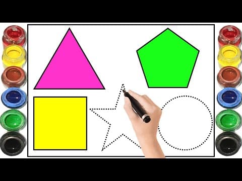 Shapes Colors Kids learn shapes shapes names for kids triangle heart square 2d Shapes drawing