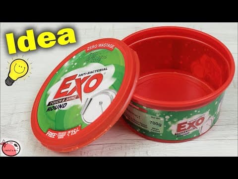 Best Reuse Idea Out of Dish Wash Bar Container || Beautiful Flower Vase Making || Handmade Craft