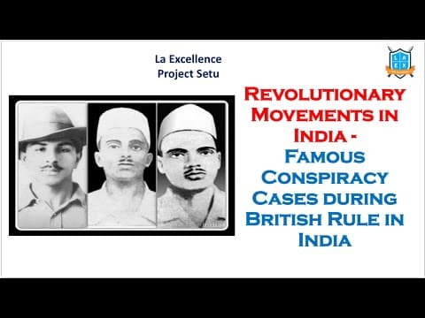 Famous Conspiracy Cases || Revolutionary Movements || Project Setu