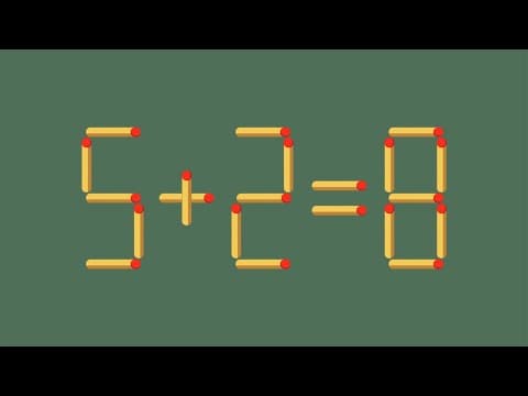 Matchstick puzzle | Move 1 Stick To Make Equation Correct #12