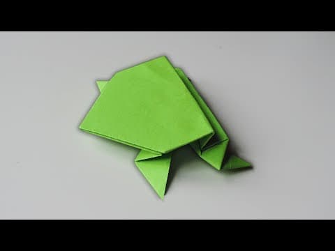 How to make a paper jumping frog-easy origami folding tutorial