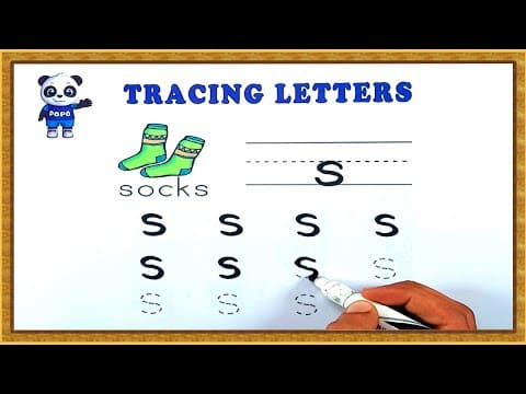 Tracing - tracing letter s - practice writing letter s - kids learning videos for kids