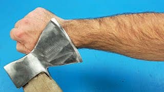 Fastest Way to Sharpen Any Ax to Razor Sharp