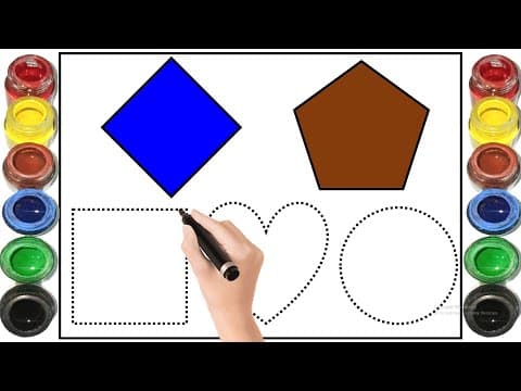 Learn shapes Name Kids Shapes Shape Colors Circle Pentagon Square Shapes Drawing