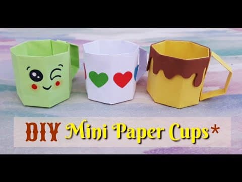 DIY mini Paper Cup - Kawaii Paper cups