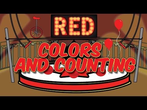 Colors and counting red - teach babies colors - toddler colours -kids song preschool nursery rhyme