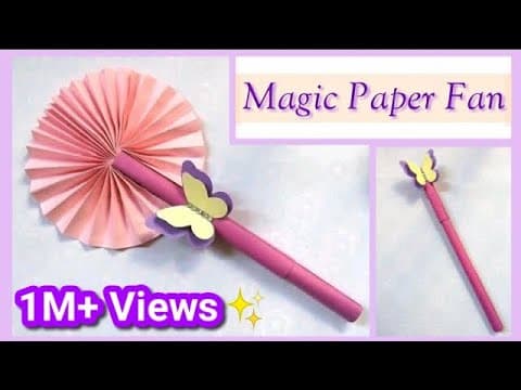 How to make Paper Fan - DIY Magic Hand Fan - Origami paper Craft - DIY Origami Fan with Paper