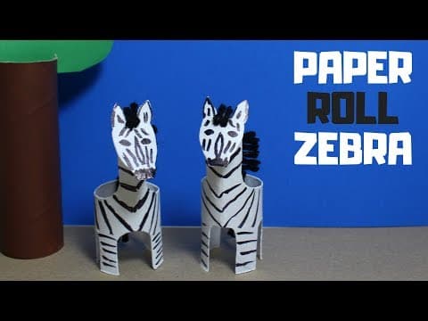 How to Make a Paper Roll Zebra | Paper Roll Craft