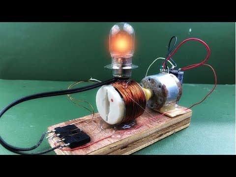 How to make diy electricity free energy generator in dc motor magnet - Science experiment project